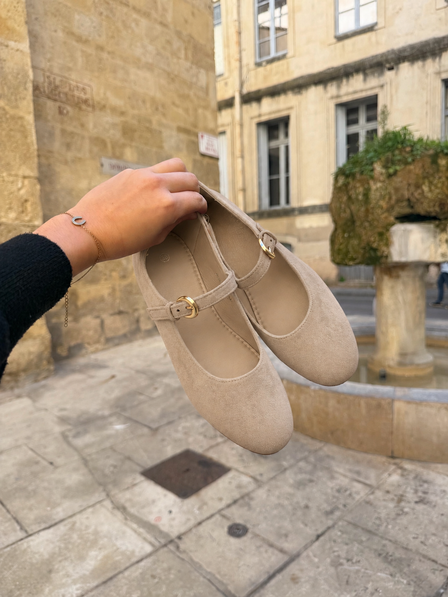 Ballerines à bride - Beige