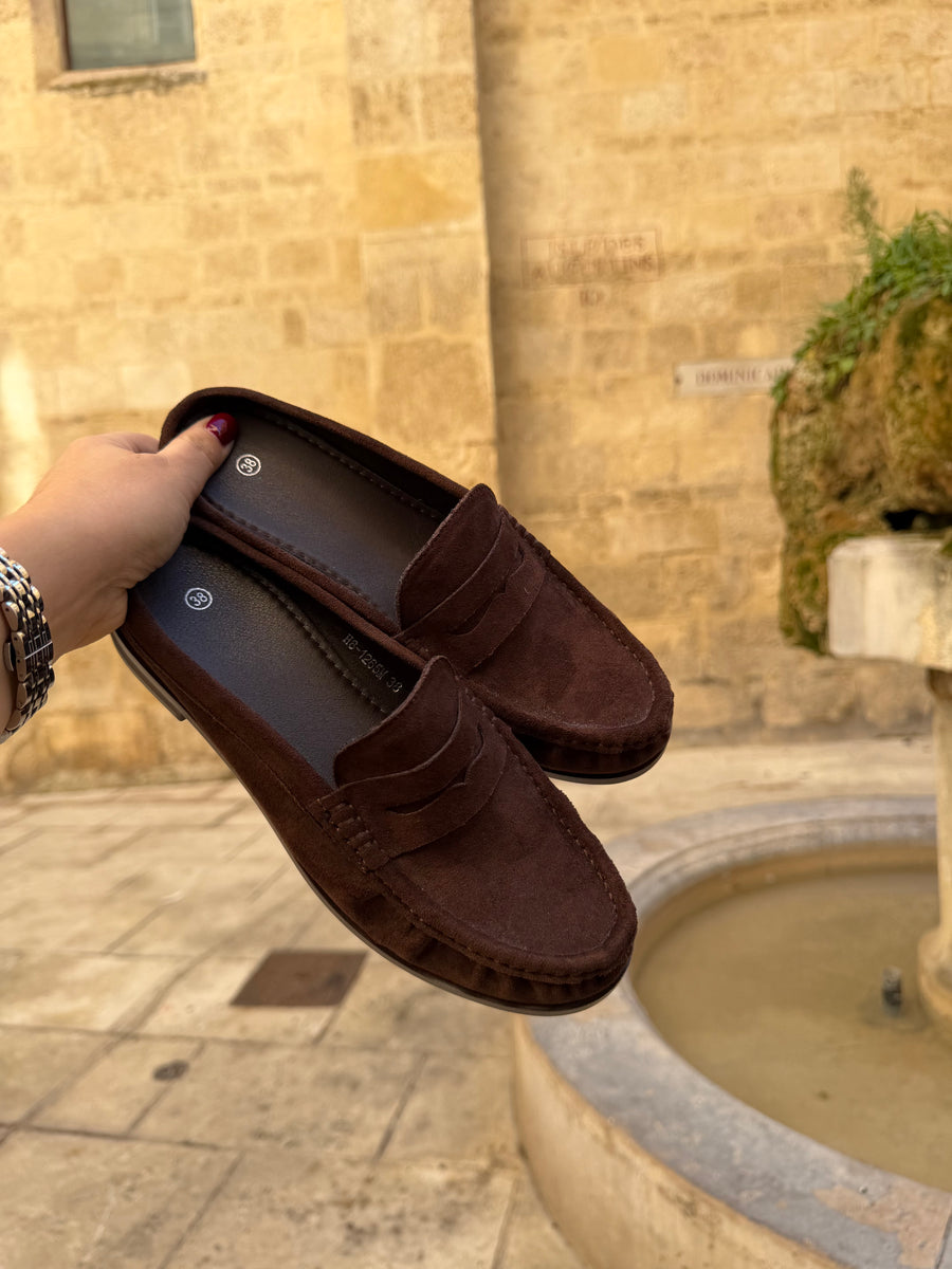 Mules mocassins - Marron