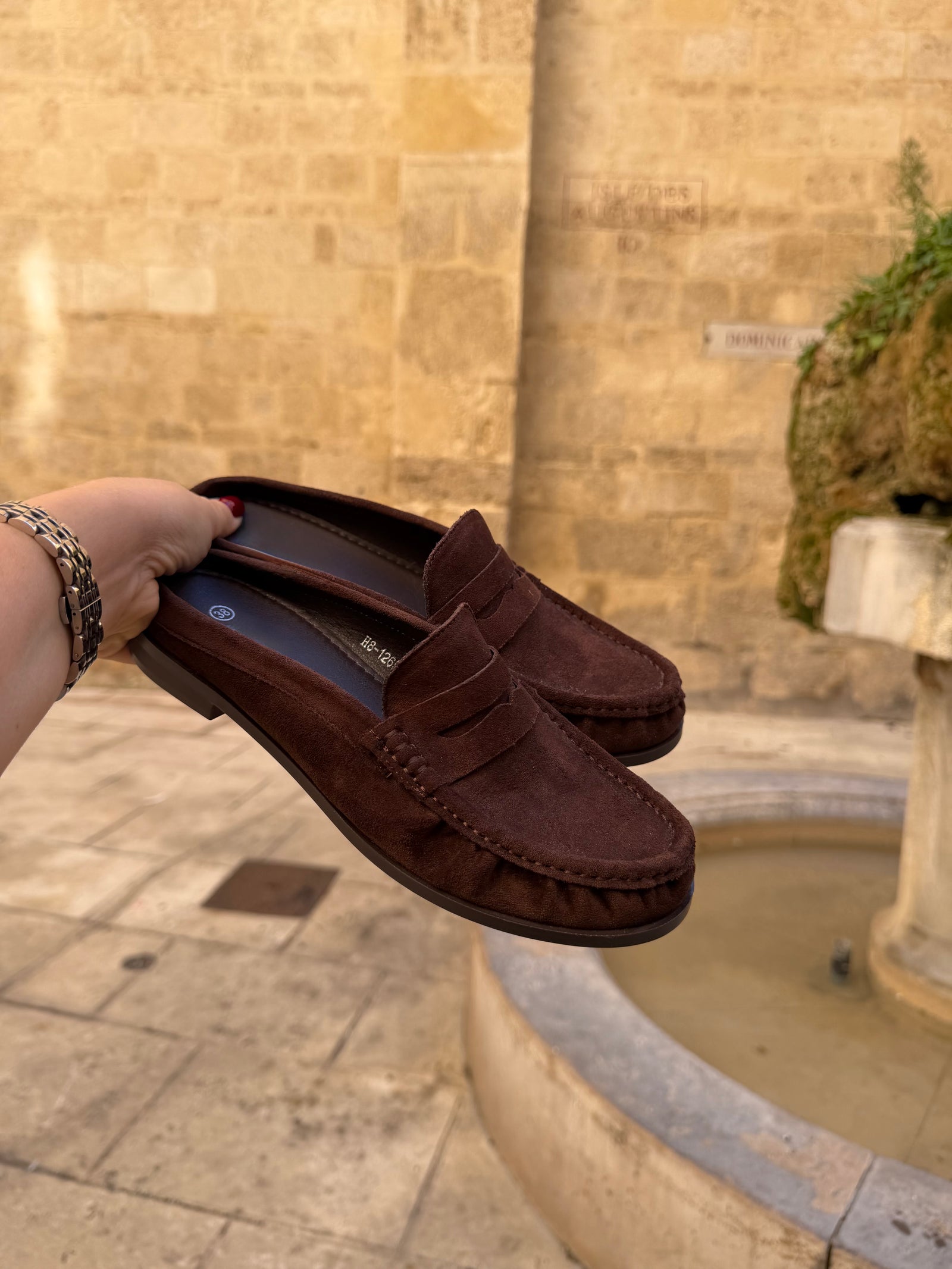Mules mocassins - Marron
